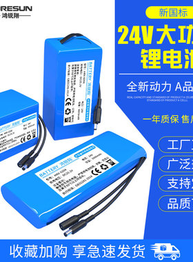24v锂电池组18650大容量监控路灯24伏电机驱动控制器可充电带保护