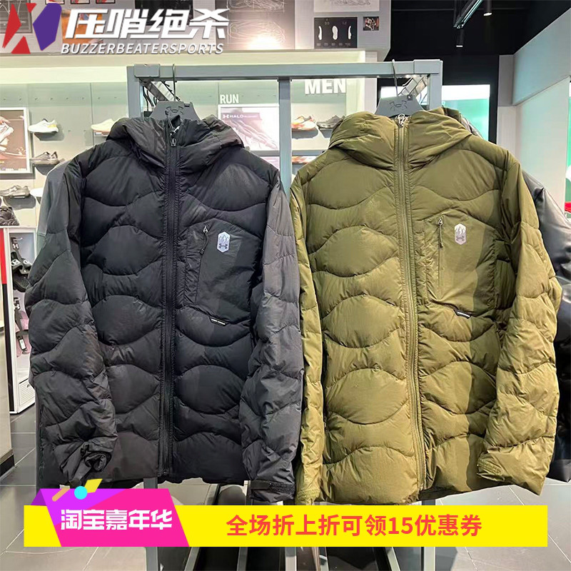 安德玛男户外轻薄连帽运动羽绒服