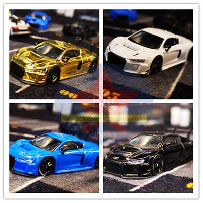164合金车模奥迪r8纯色性能audi