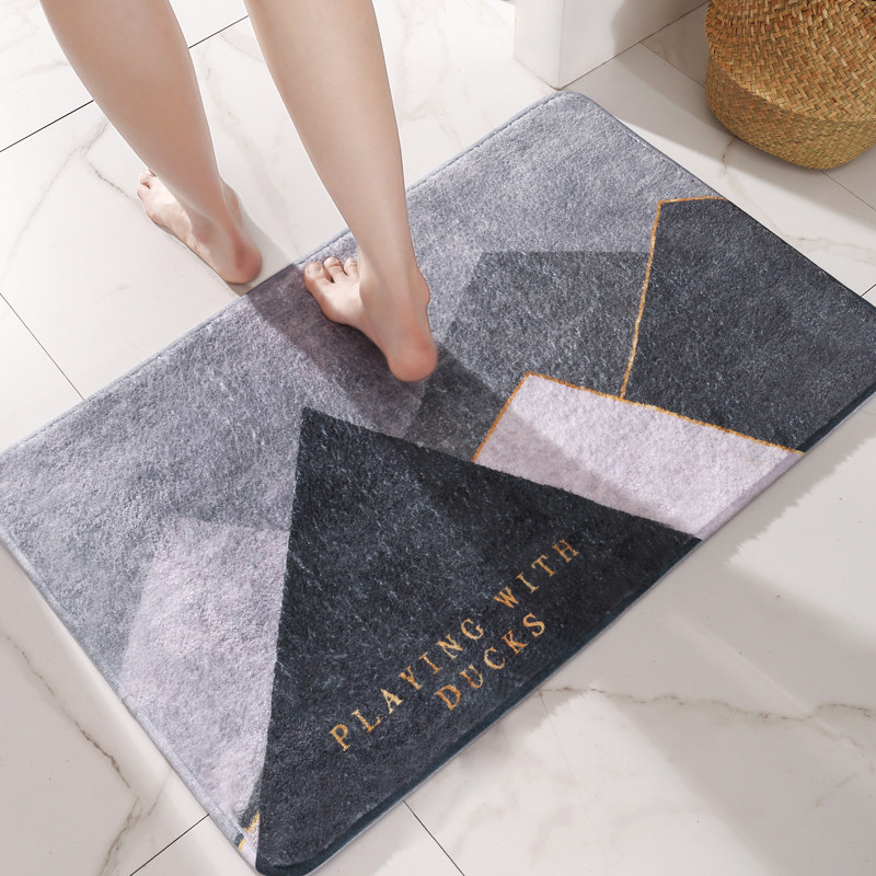 速发洗手间地垫吸水防滑垫卫生间进门可机洗家用地毯床边毯浴室脚