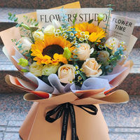 Sunflower rose bouquet Birthday flowers express delivery within the same city, girlfriend teacher, Beijing, Shanghai, Guangzhou, Chengdu stores thumbnail 6