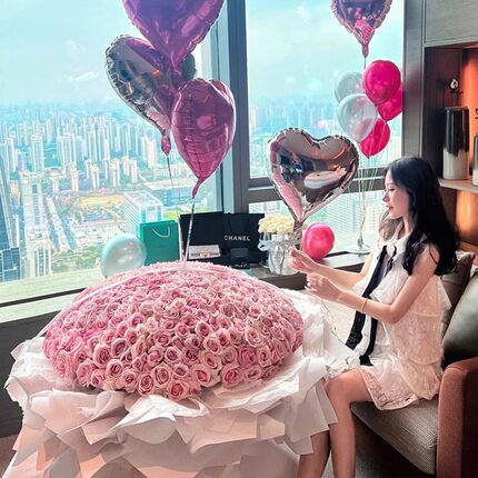 99/199/999朵红粉玫瑰订婚花束生日礼物鲜花速递同城配送女友花店