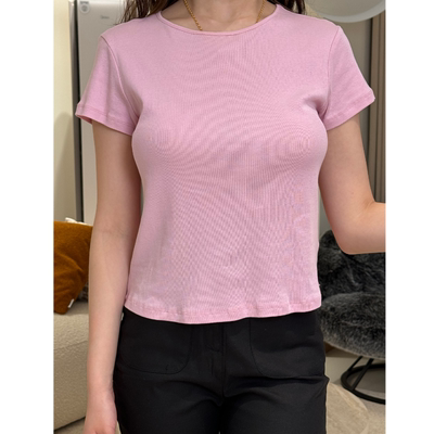 0936-现货秒发 韩国东大门MORETHANYESTERDAY纯色短袖T恤