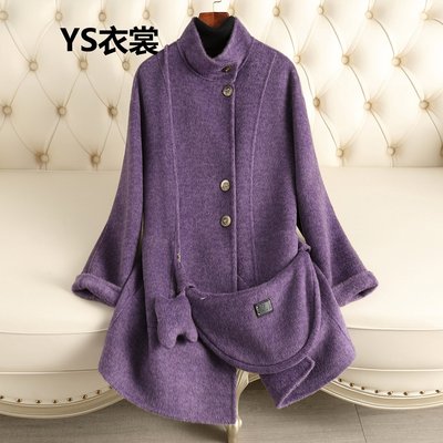 双面羊绒大衣女中长款2025秋冬新款小香风高端显瘦纯色毛呢外套女