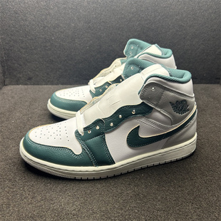 Mid AJ1 男子白绿中帮复古休闲篮球鞋 103 Air FQ7720 Jordan