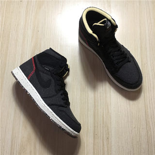 AIR JORDAN 1 HIGH ZOOM AJ1男子深灰环保气垫篮球鞋 CW2414-001