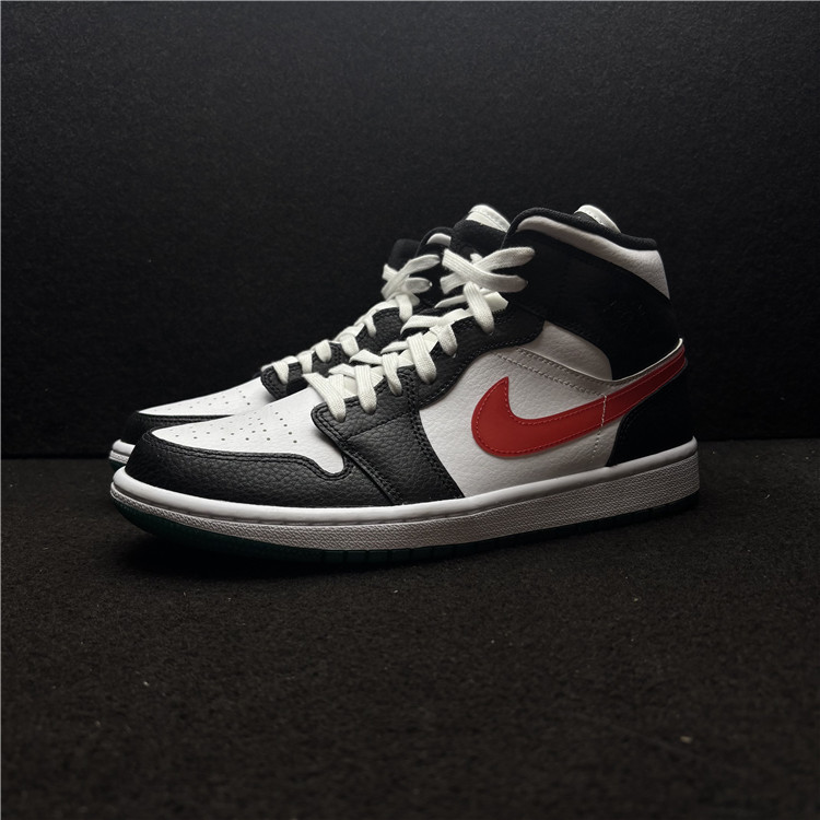 Air Jordan 1 mid AJ1 彩钩鸳鸯熊猫中帮复古休闲板鞋 BQ6472-063