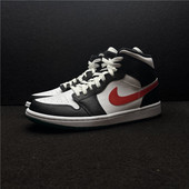 Jordan 彩钩鸳鸯熊猫中帮复古休闲板鞋 Air mid AJ1 BQ6472 063