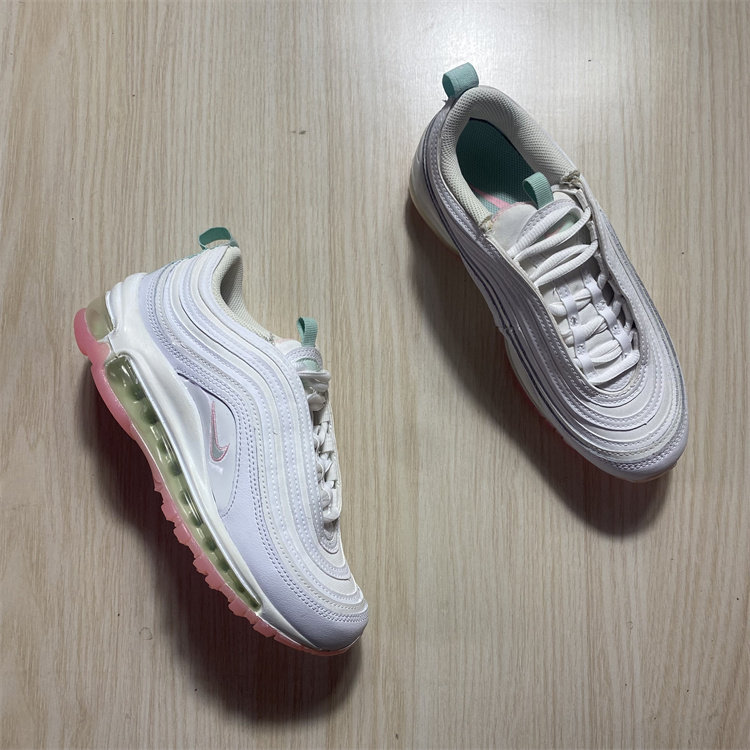 耐克 Nike Air Max 97 珍珠白粉子弹气垫增高休闲跑鞋 DJ1498-100