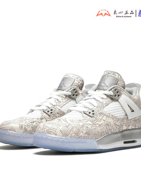 Air Jordan 4 AJ4 男女镭射白金3M反光休闲气垫篮球鞋 705334-105