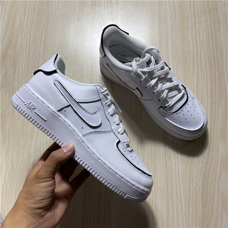 nike air force 1 low af1魔术贴黑白空军一号低帮板鞋ct3840-100