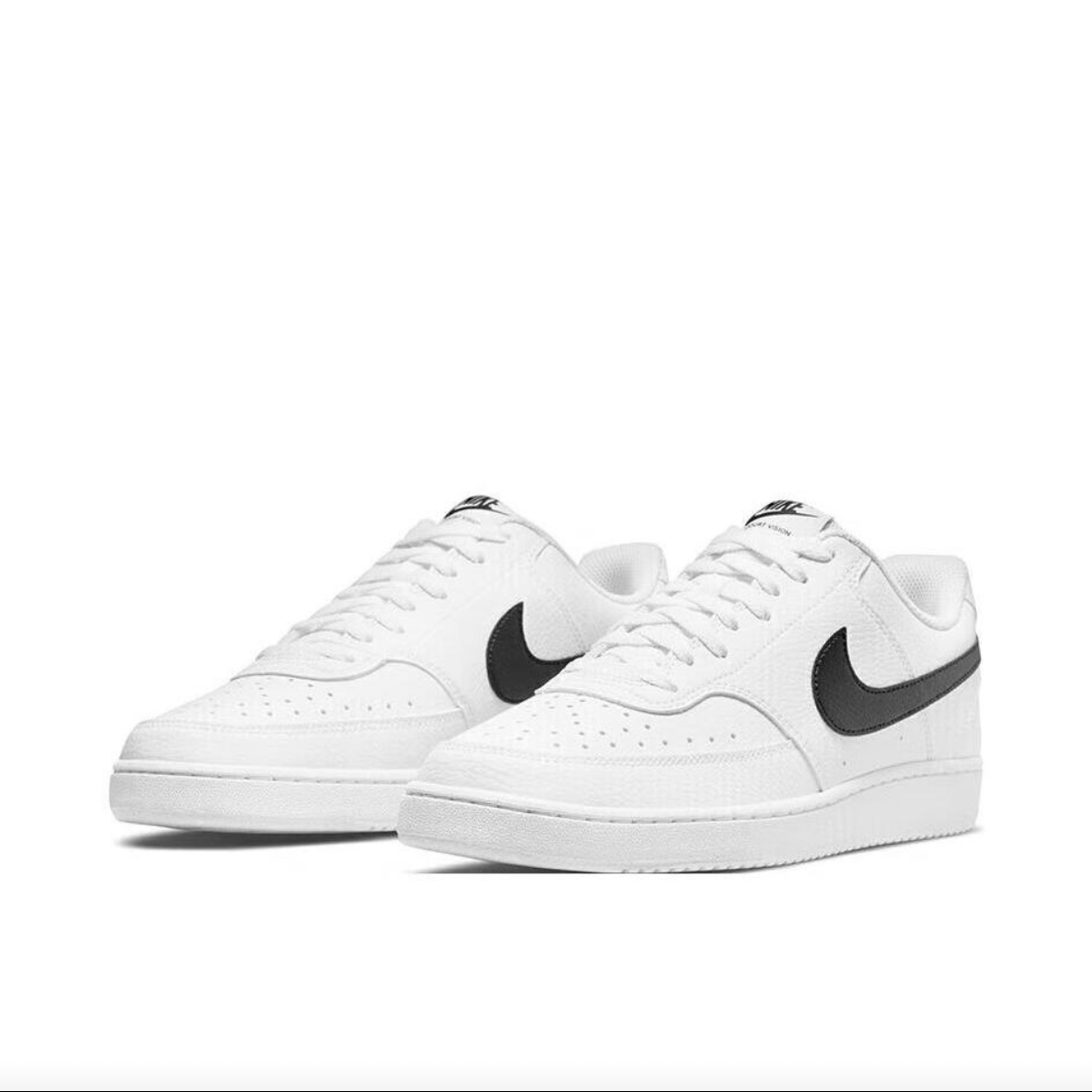 良心定制 Nike Court Vision 男女白黑低帮复古板鞋 DH2987-101