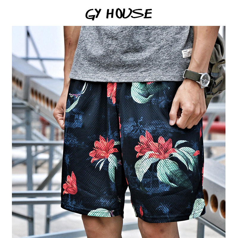 714street Mesh Shorts 花卉迷彩透气网眼短裤情侣ins同款超火