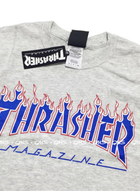 【羔羊House】Thrasher 美版 超限定 雪花灰冰蓝火焰短袖T恤