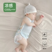 婴儿衣服夏季 冰丝莫代尔宝宝幼儿夏天琵琶上衣吊带小背心外穿 薄款