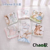 新生婴儿口水巾夏季 薄款 a类纯棉洗脸小方巾超软宝宝专用夏天手绢