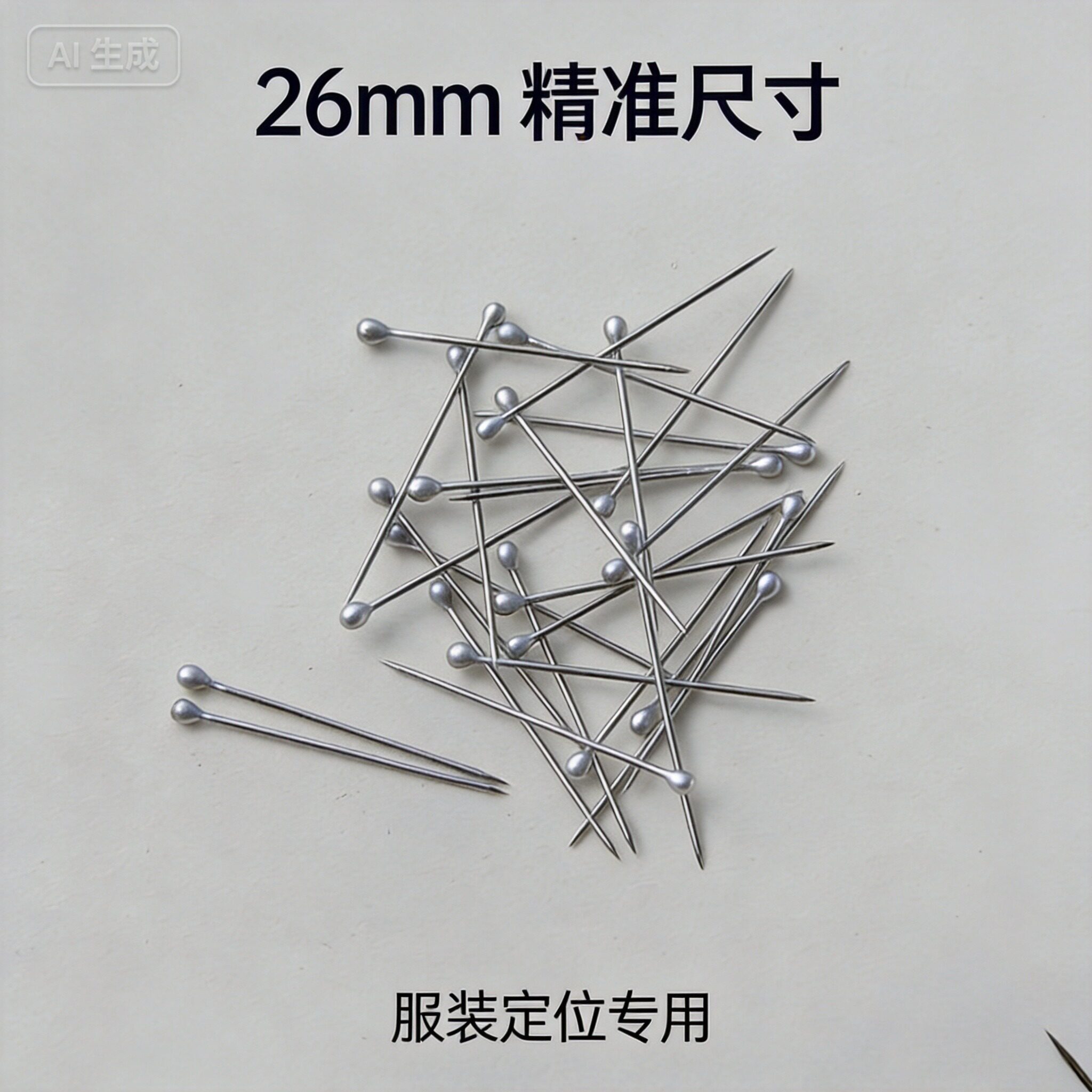 服装定位针银光针大头针珠针散装 26mm 不锈钢衬衫包装服装厂辅料