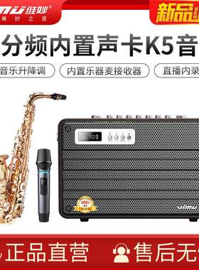 维妙K5 户外内置声卡一体直播音响唱歌萨克斯二胡笛萧电吹管音箱