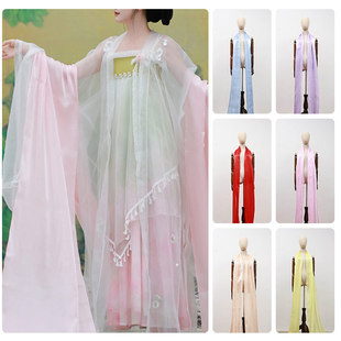 一梦惊鸿汉服披帛浮光锦冰丝缎古风丝带舞蹈绸缎敦煌仙女披肩超长