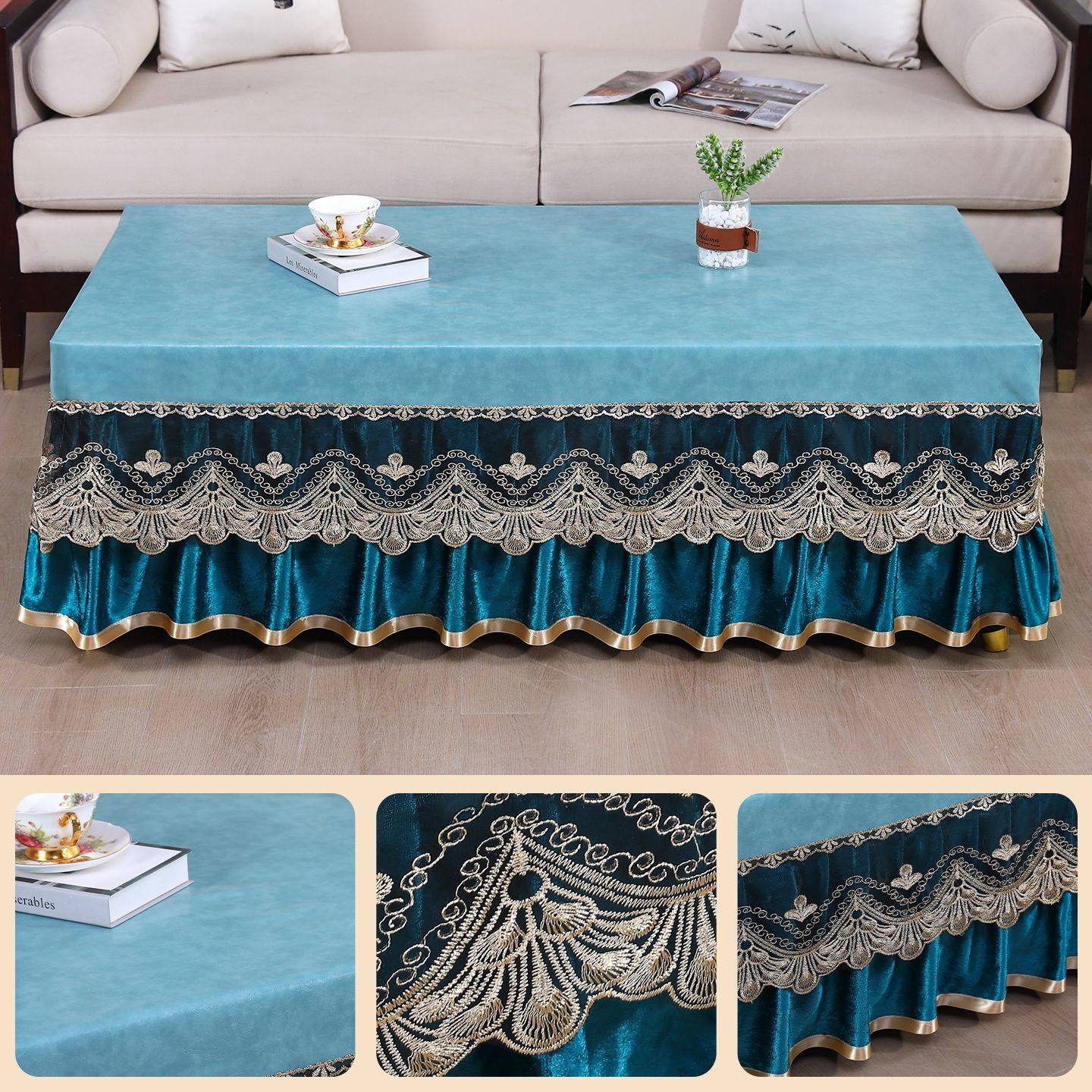 免洗防水防油茶几罩套桌布客厅茶几垫家用电视柜防尘罩餐桌电炉罩