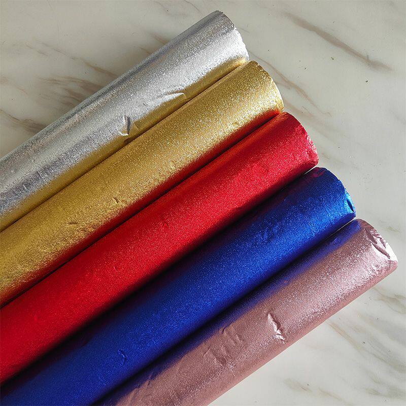 婚礼庆典锡纸金银彩色装饰手工玫瑰DIY鲜花插花泥店装饰造型铝箔