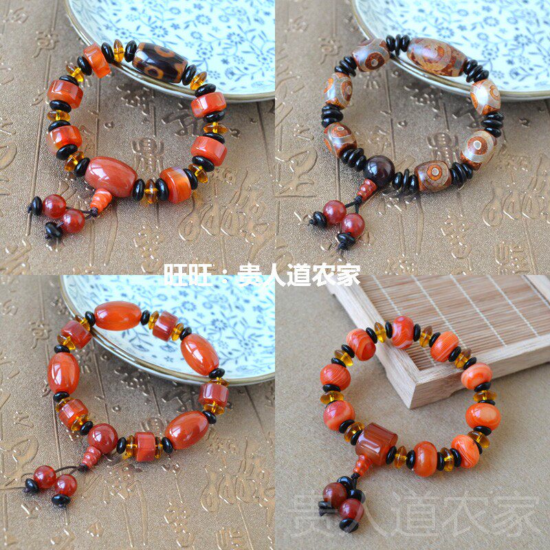 natural Agate Bracelet man Red agate Wrapping agate Abacus Bead Three beads Beads Hand string Jewelryin the Accessories/Fashion Jewelry, Bracelets  category - from Buy2taobao.com to provide professional Taobao agent buy service