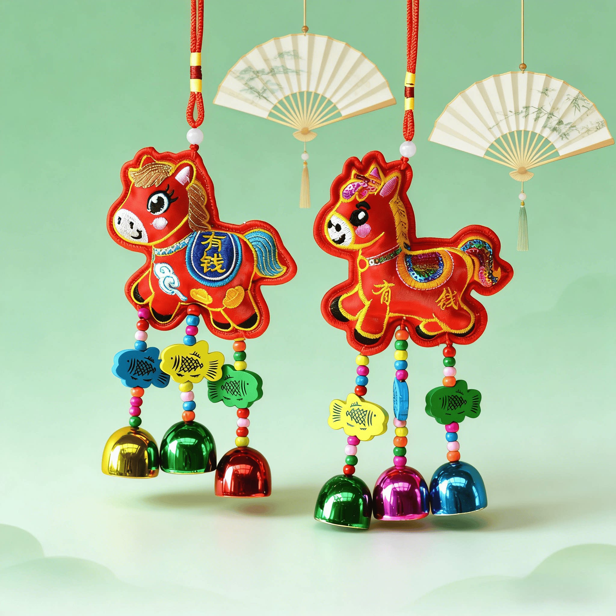 2026马年生肖挂饰新年春节客厅场景布置风铃挂件过年入户门挂饰品