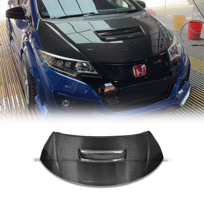 适用于本田思域 FK2 碳纤维MUG款前机盖引擎盖车头盖改装包围