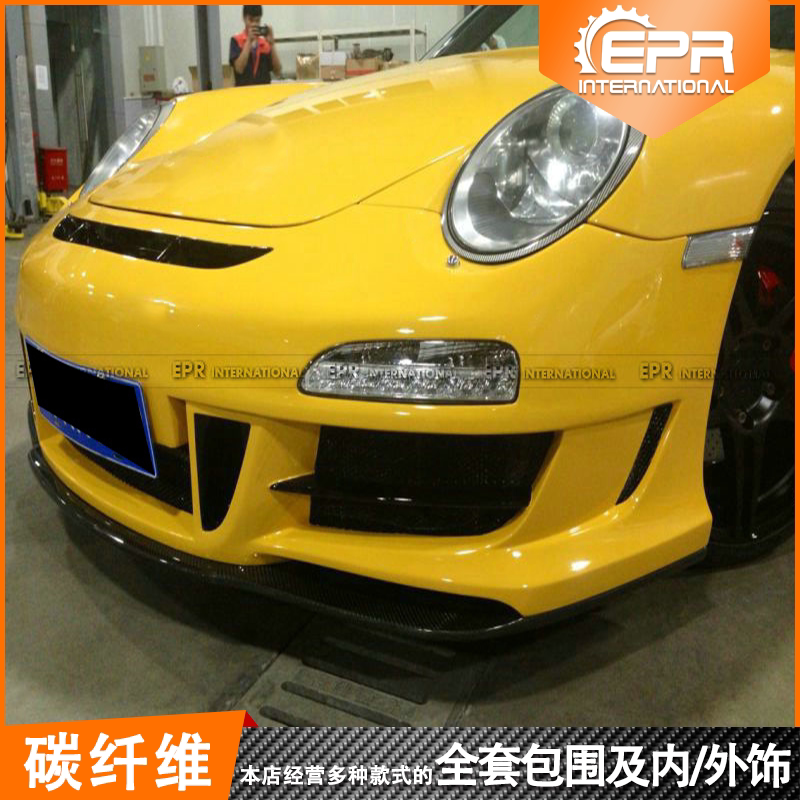 适用保时捷波子 911 997 pior款树脂纤维改装件前杠 前包围