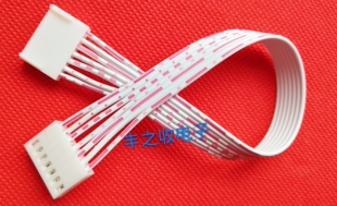 10条KF2510红白排线 2P/3/4/5/6/7P-12P端子线线束连接线双头反向