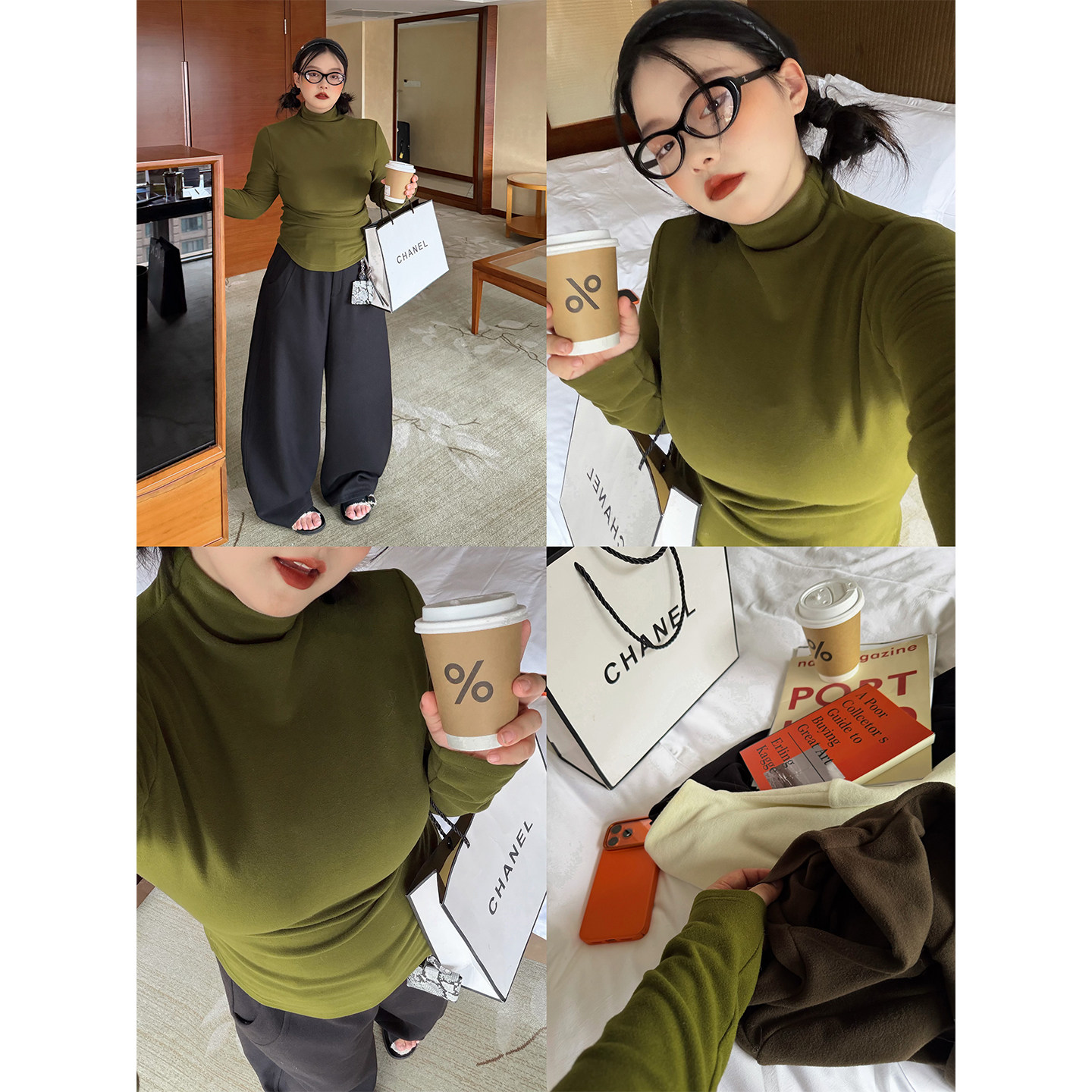 阿周家大码女装【bi入暖绒绒】T恤
