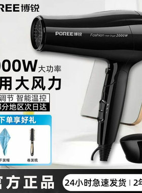 博锐吹风机家用2000W大功率男士专用学生宿舍护发速干发廊电吹风