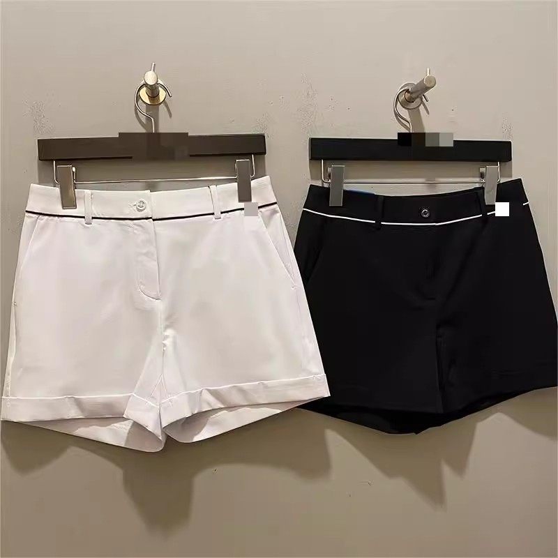 高尔夫女装韩版新款简约运动休闲翻边短裤弹力修身显瘦显腿长裤子