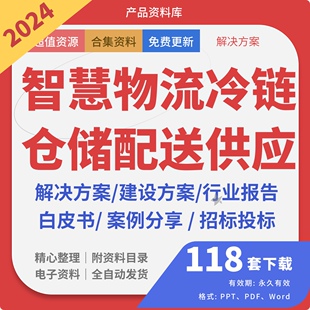 智慧物流园区产业园冷链仓储库房快递配送解决建设方案行业报告案