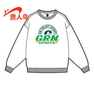 4325R11 运动休闲加厚加绒保暖套头衫 贵人鸟卫衣男正品 2024冬新款