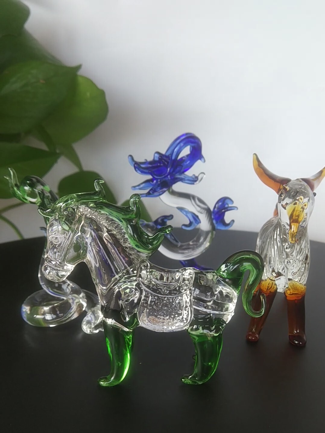 创意彩色水晶12生肖家居摆件鼠牛虎兔龙蛇马羊猴鸡狗猪全家福定制