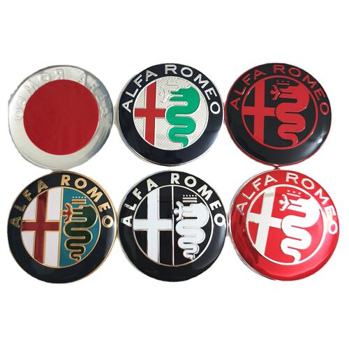 适用于阿尔法75mm ALFA ROMEO前贴标74mm机盖标贴汽车轮胎前后标