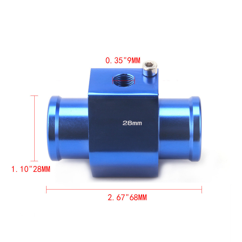 跨境汽车改装用品 水温表 水三通感应器 28-42MM三通连接器铝合金