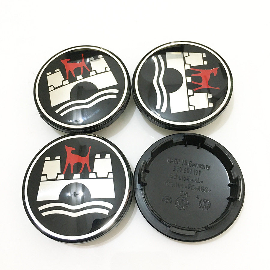 适用于大众狼堡轮毂盖65mm狼堡车标 大众汽车轮毂中心盖塑料vw
