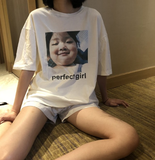 韩国原宿可爱萌萌版妹权律二表情包同款BT风男女T恤纯棉情侣短袖