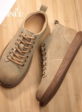 马丁鞋男2025新款复古英伦风真皮工装男鞋防水中帮秋冬款靴子男