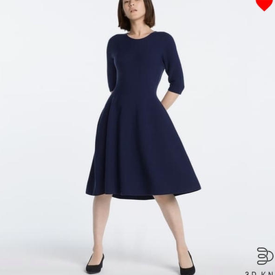 100羊毛U+女装针织连衣裙