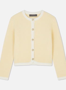 阳光家 秋冬季外贸欧美@PRIM圆领软绵绵舒服面料女装短款毛衣外套