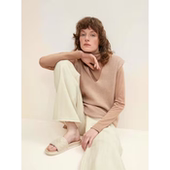 外贸欧美女装 新款 大码 中长款 背心马甲外套 阳光家 V领针织衫 秋季