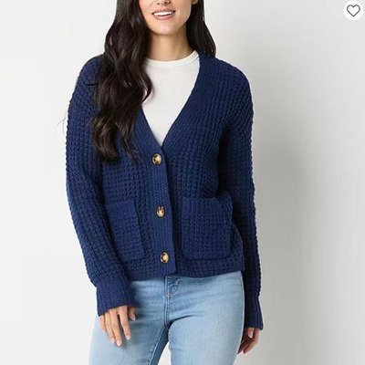 外贸欧美大码女装粗针厚款毛衣