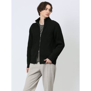 阳光家 秋冬季外贸日系男女同款双拉链大码毛衣外套厚针织衫开衫