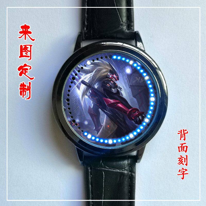 2024时尚韩版发光LED王者荣耀触摸腕表男女学生情侣刻字纪念礼物