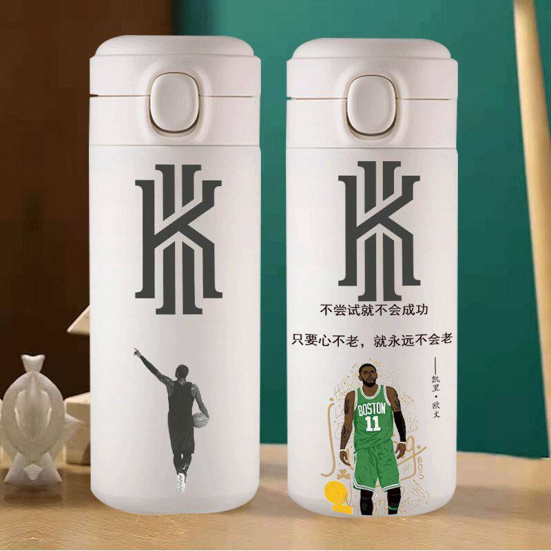 2024新品NBA球星欧文同款保温杯篮球队篮网11运动男生水杯子大容