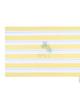 水仙SWIM黄色条纹游泳速干浴巾女运动健身户外吸水擦汗便携毛巾