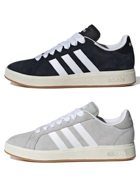 Adidas Grand Court Base 00s 防滑轻便 低帮 板鞋 男女同款 黑白